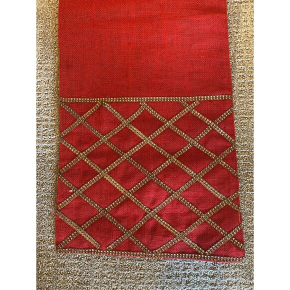 Jingles & Joy Red / Gold Runner Fully Lined - Picture 4 of 5
